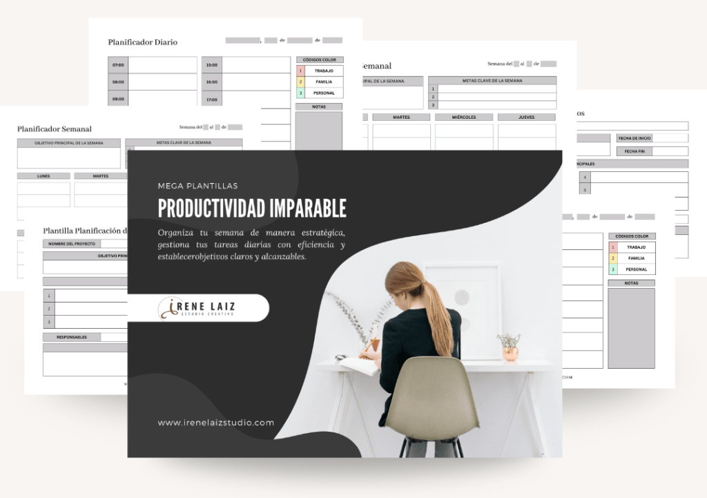 Descarga gratuita de plantillas de productividad para organizar tu vida.